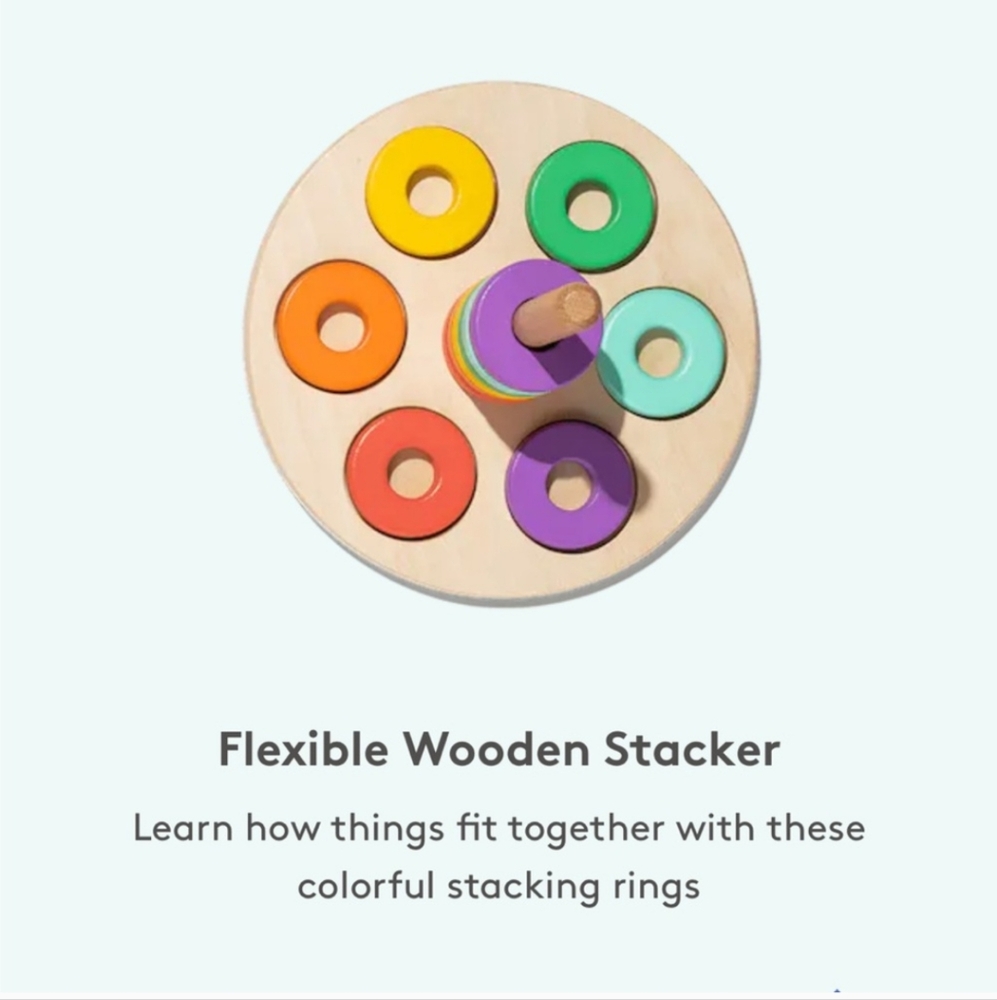 Colorful Wooden Stacking Rings Toy